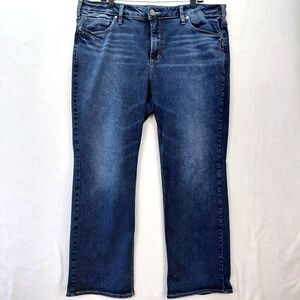 Silver Jeans Suki Slim Boot Mid Rise Dark Wash Blue Denim Womens 20/31 Stretch